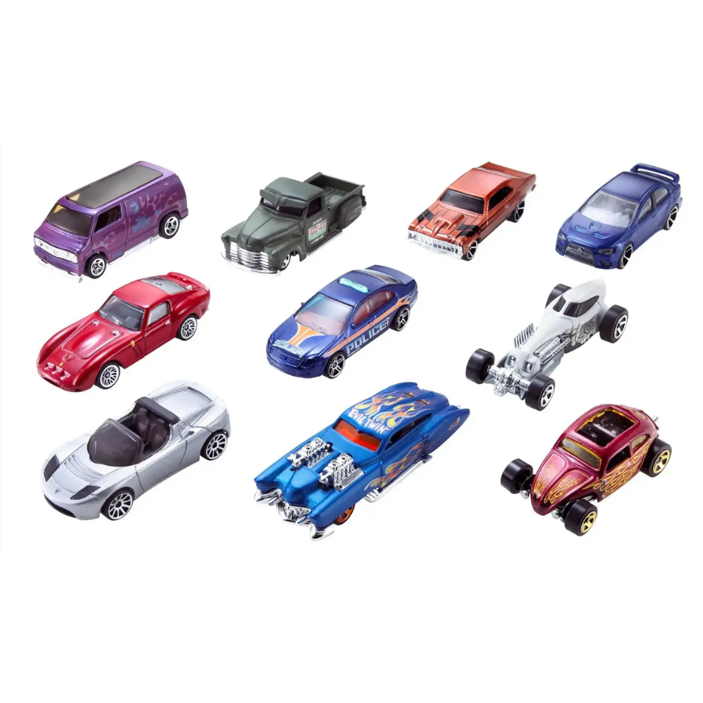 Hot Wheels Die Cast Pack De 10 Autos 3