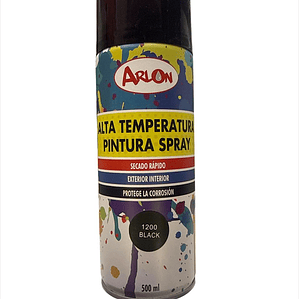 Pintura Alta Temperatura Color Negro 500ml