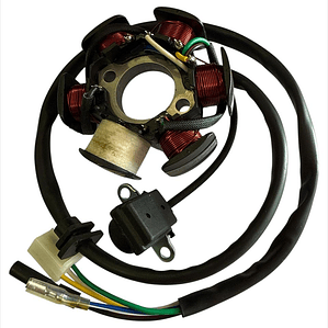 Estator Bici Moto 49 cc - Scooter  6 Bobinas - 2 Pernos 
