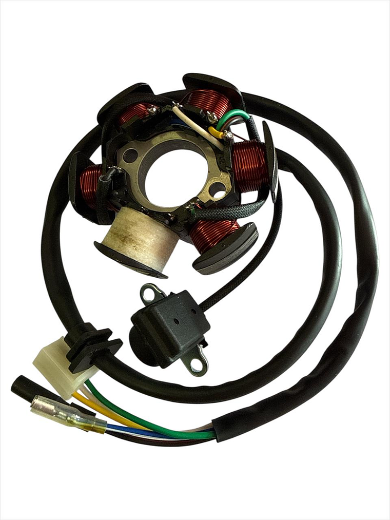Estator Bici Moto 49 cc - Scooter  6 Bobinas - 2 Pernos  2