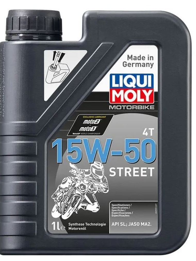 Aceite Liqui moly 15w50 street  4t 1