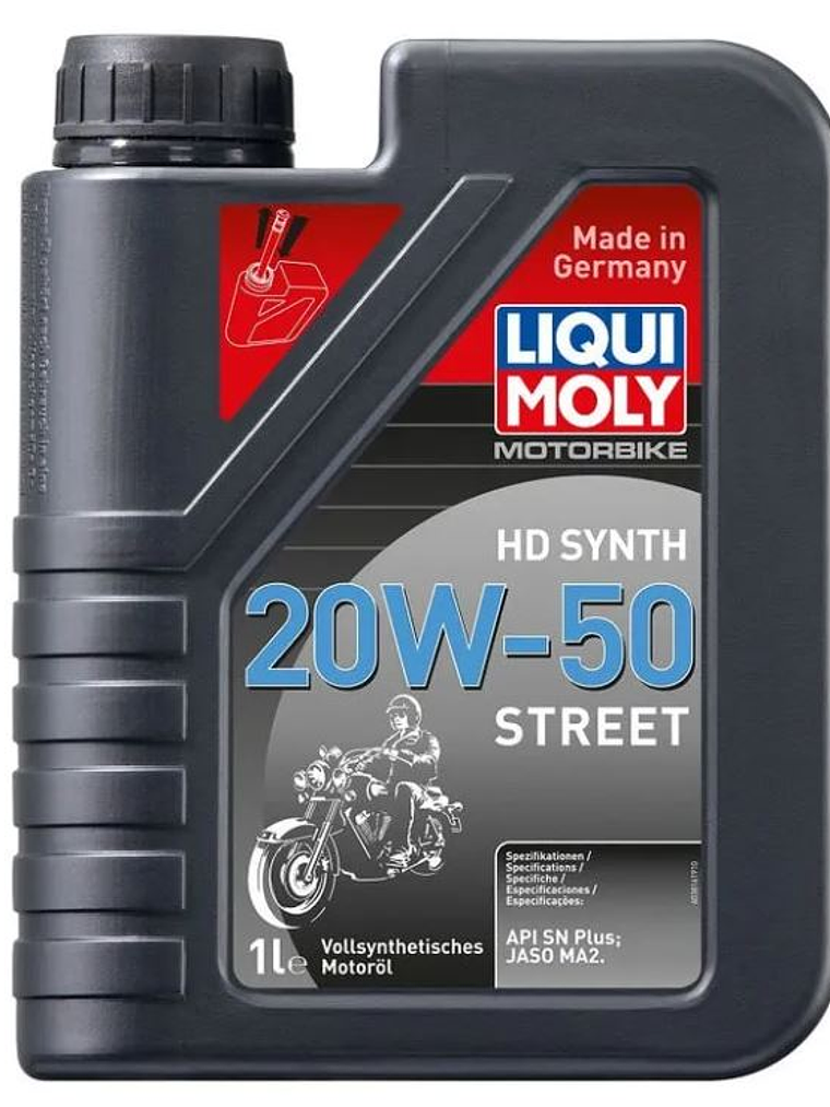 Aceite Liqui moly 20w50 HD Synth  street  4t 1