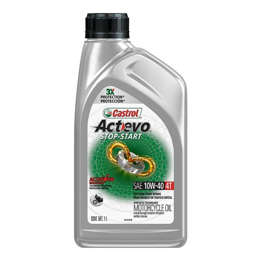 Aceite Castrol Actevo  Semi-Sintetico  4T 10w40  (1lt)