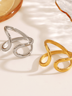 Anillo Líneas (Dorado, Plateado)