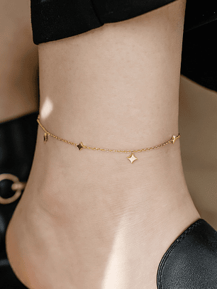 Tobillera Estrellas Dorada 