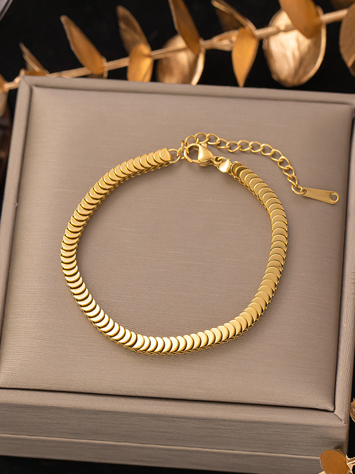 Pulsera Hueso De Serpiente 3D  (Dorado) 1