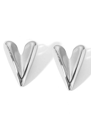 Aros Corazón (Plateado)