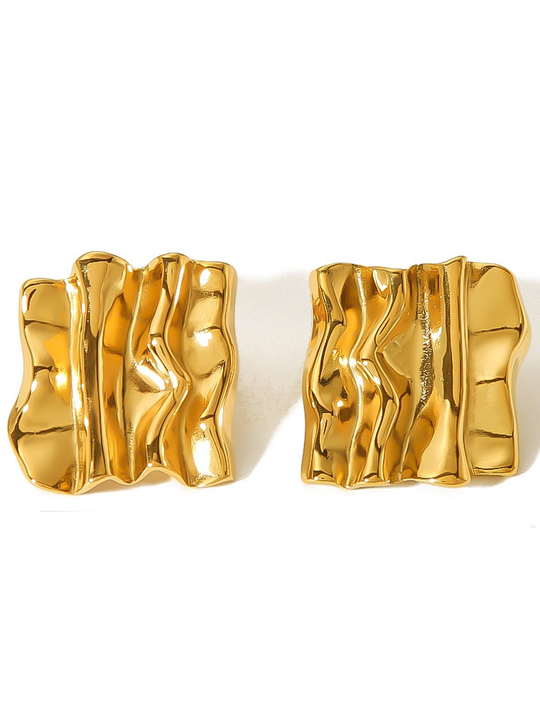 Aros Cuadriláteros (Dorado Y Plateado)  1