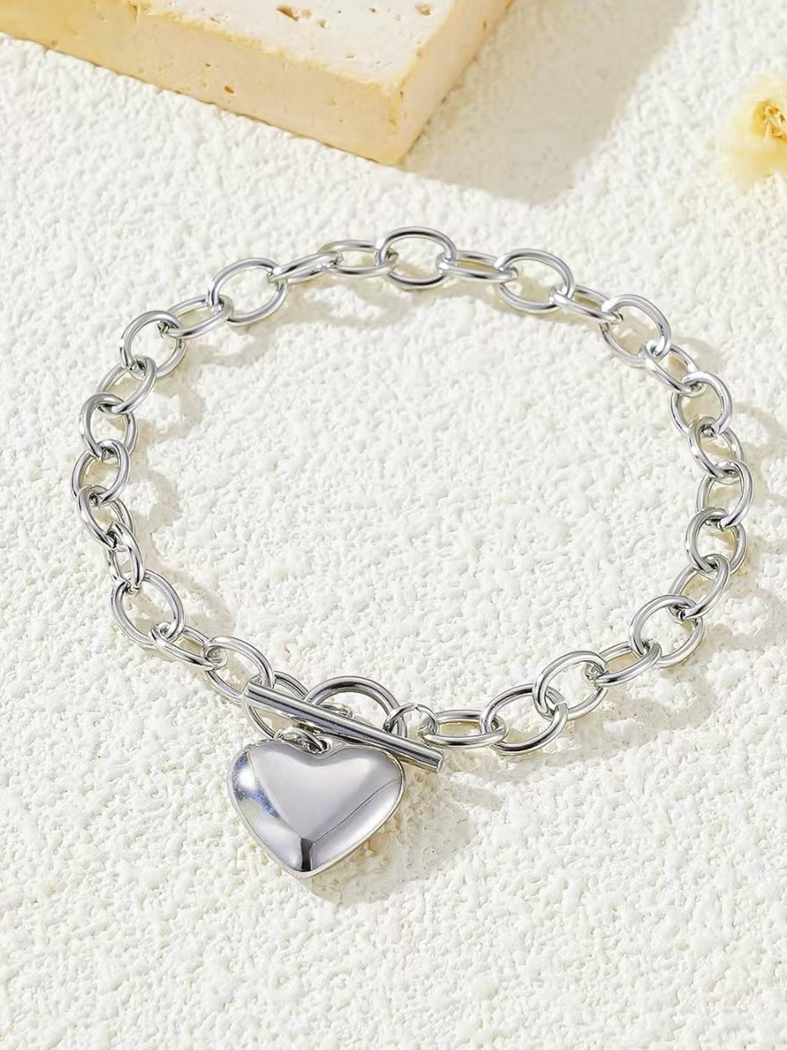 Pulsera Clásica Eslabones (Plateada)  1