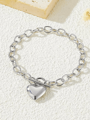 Pulsera Clásica Eslabones (Plateada) 