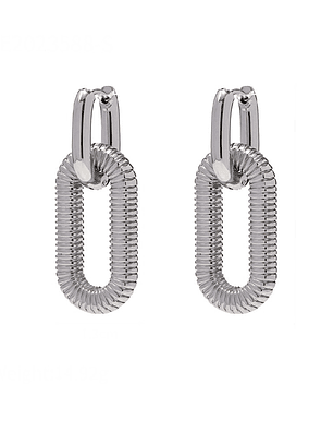 Argollas Clásicas U Rasgados Plateado