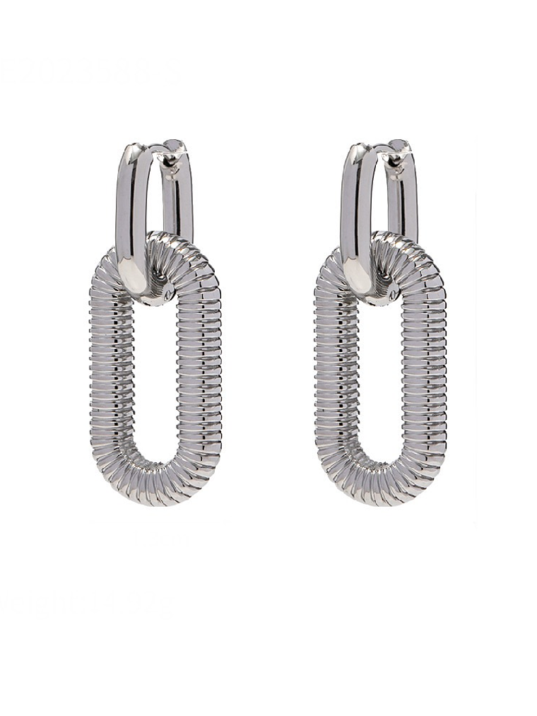 Argollas Clásicas U Rasgados Plateado 1