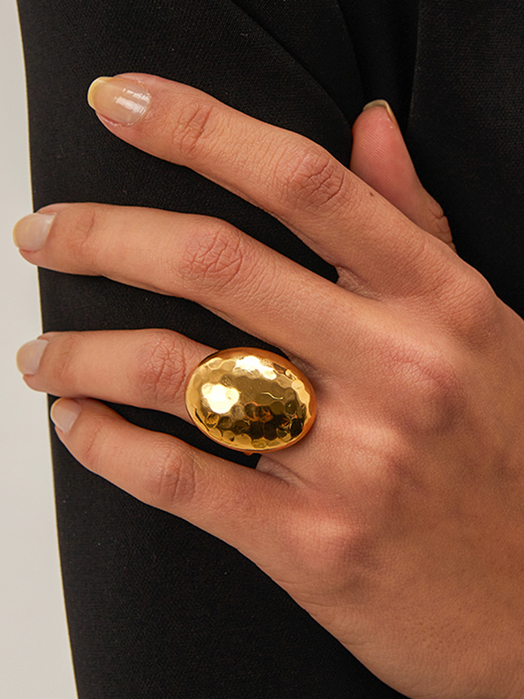 Anillo Ovalo Dorado 1