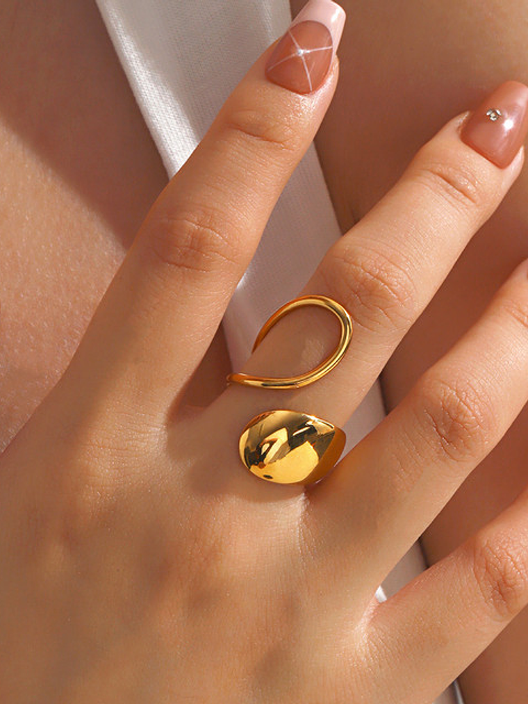 Anillo Abierto Ovalado (Dorado, Plateado) 1