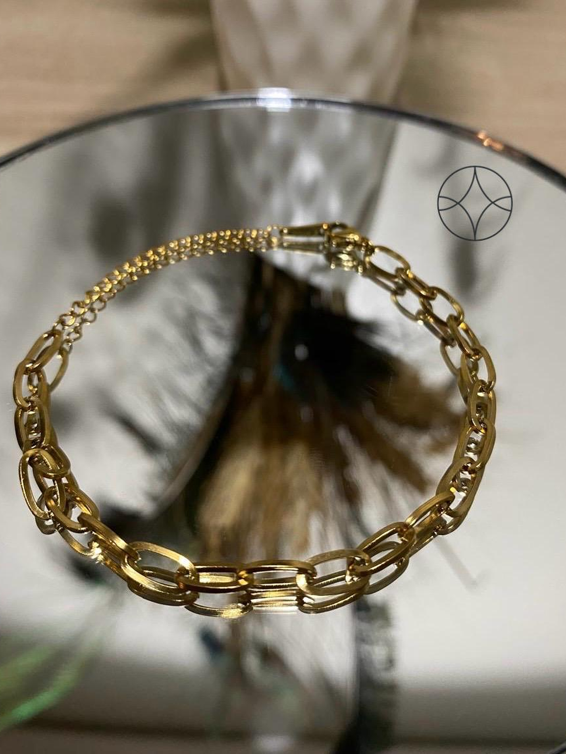 Pulsera Eslabones Doradas 1