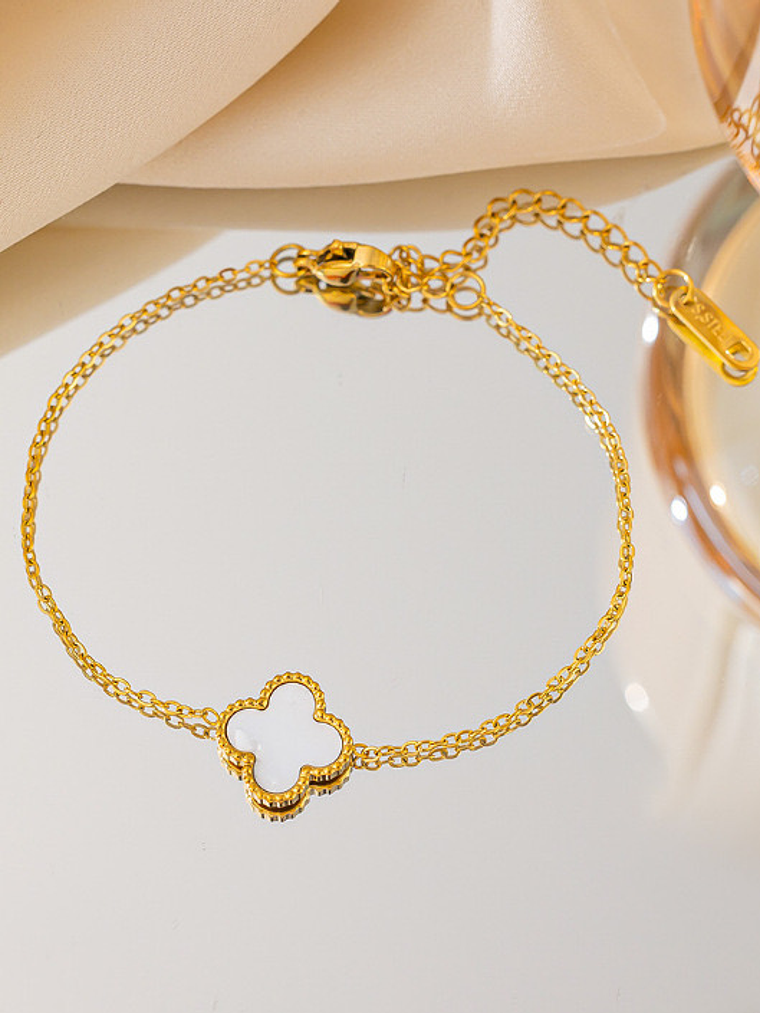 Pulsera Estilo Van Cleef (Rojo, Negro, Blanco) 1