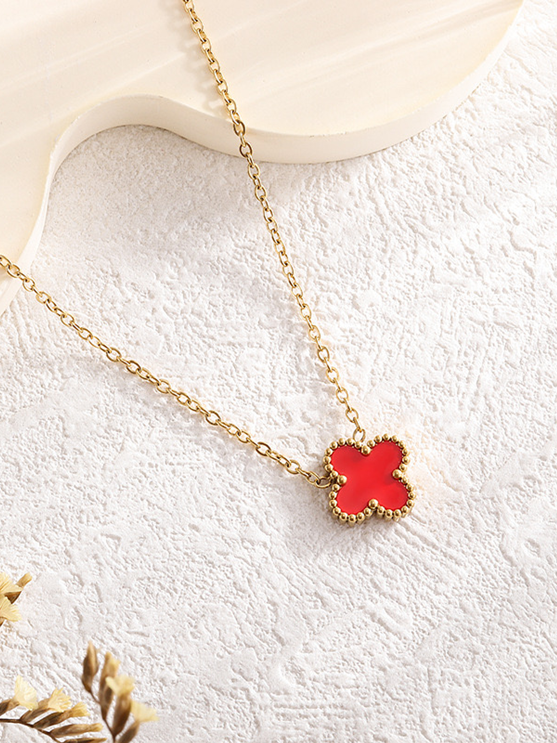 Cadena Tipo Van Cleef (Negra, Roja, Blanca) 3