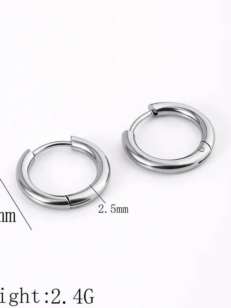 Aros Ronda (Plateado) 10mm, 12mm 1