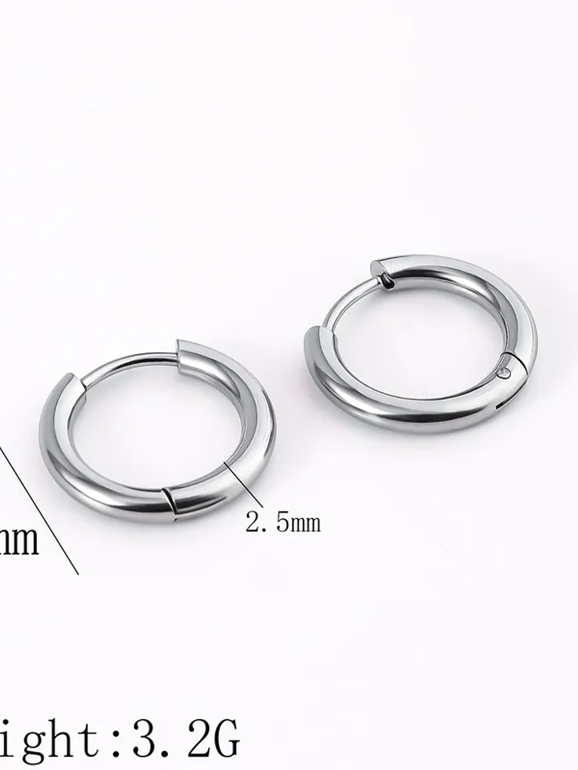 Aros Ronda (Plateado) 10mm, 12mm 2