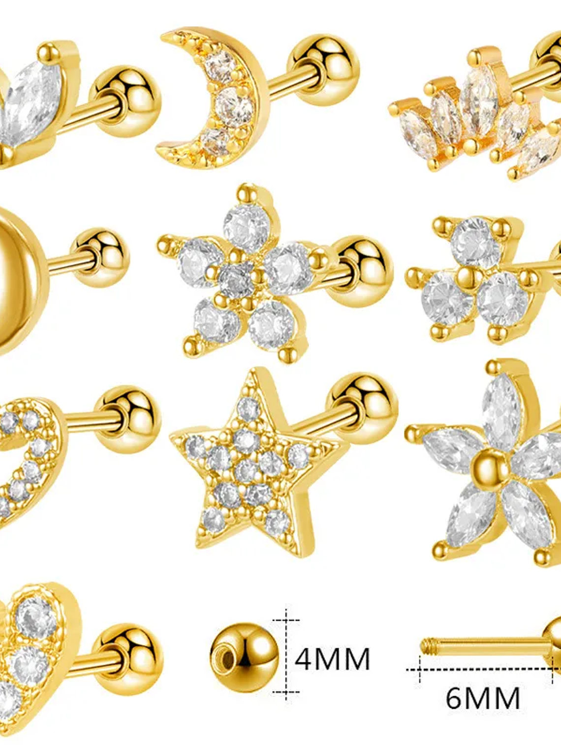 Aros Luna Con Circones 6mm 2