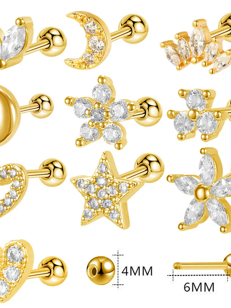 Aros Luna Con Circones 6mm 2