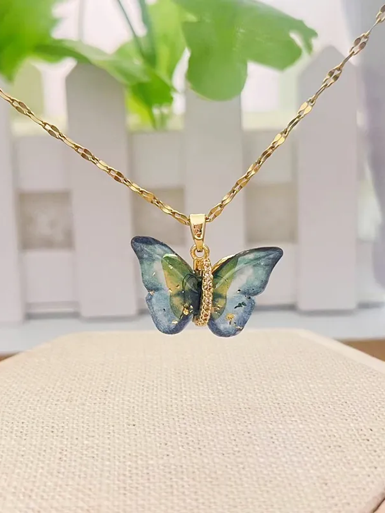 Collar Mariposa Plateada 2