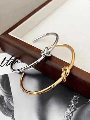 Brazalete Nudo (Dorado, Plateado)