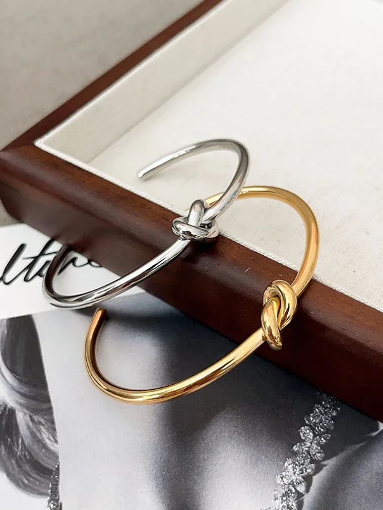 Brazalete Nudo (Dorado, Plateado) 1