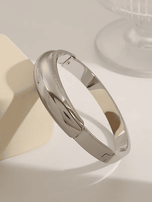 Brazalete Liso Grueso (Plateado)