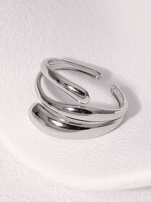 Anillo Ajustable Geométrico (Plateado)