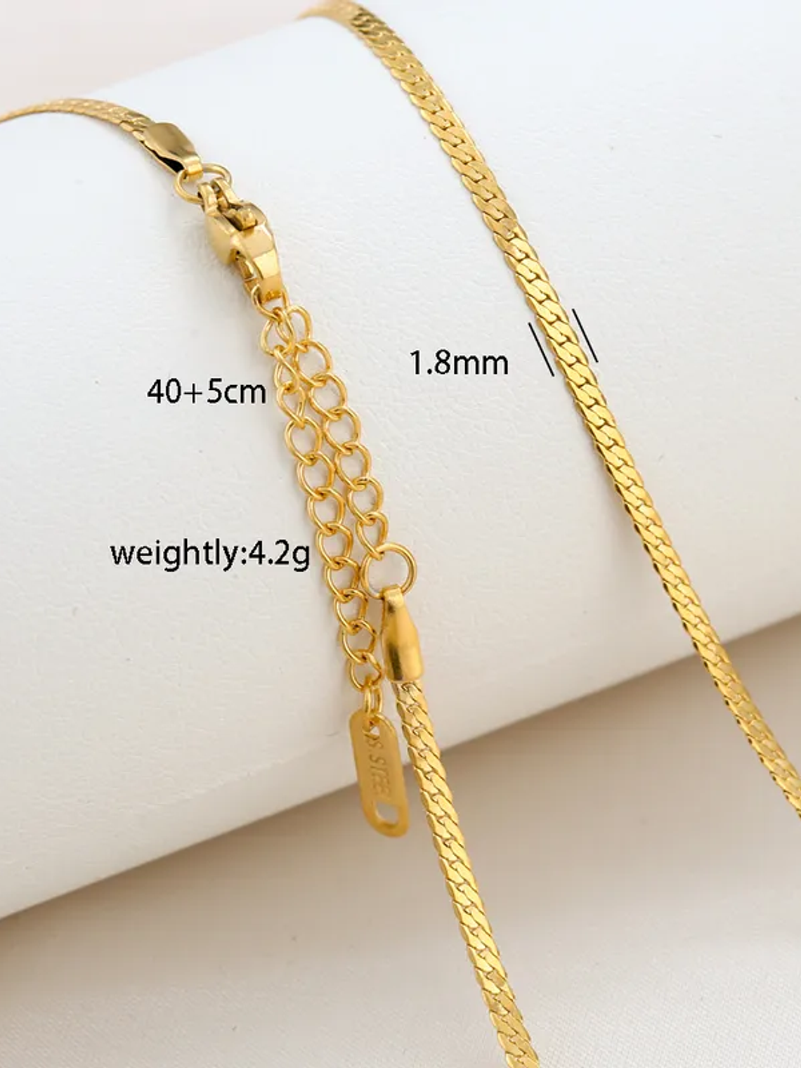 Cadena Eslabones Planos (Dorado) 1