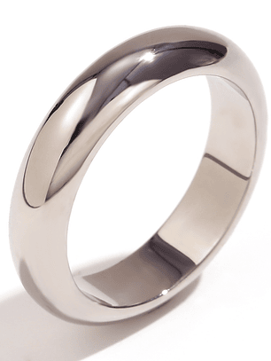 Anillo Banda Plateado N°9 Dorado N°6