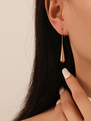 Aros Gota De Agua (Dorado y Plateado)