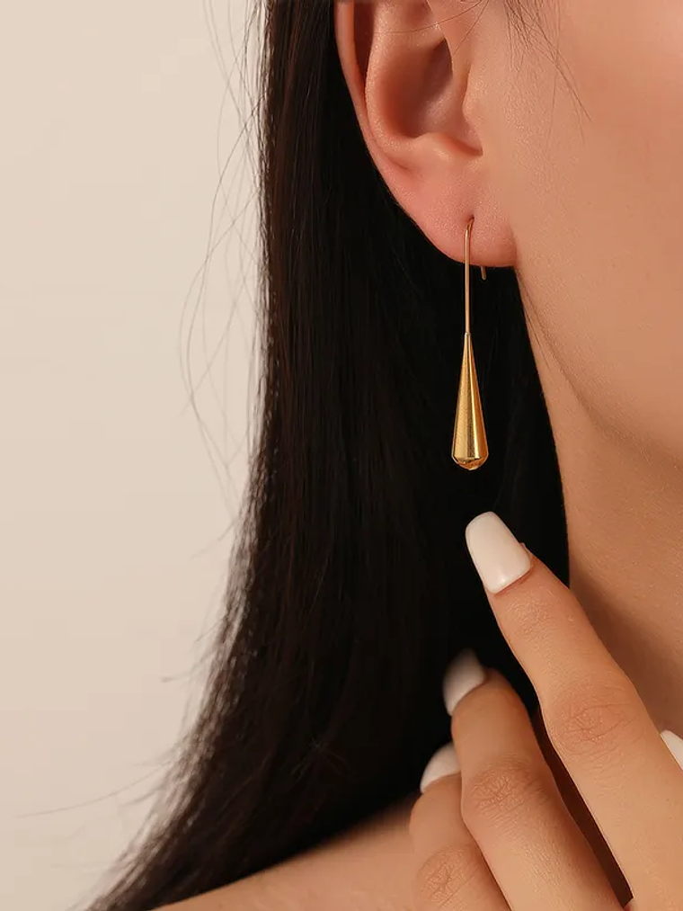 Aros Gota De Agua (Dorado y Plateado) 1