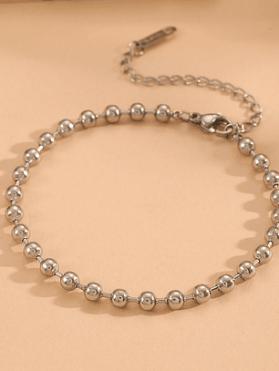 Tobillera Balines Plateada