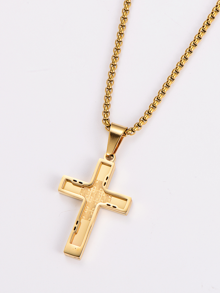 Cadena Cruz Caballero (Dorado, Plateado) 2