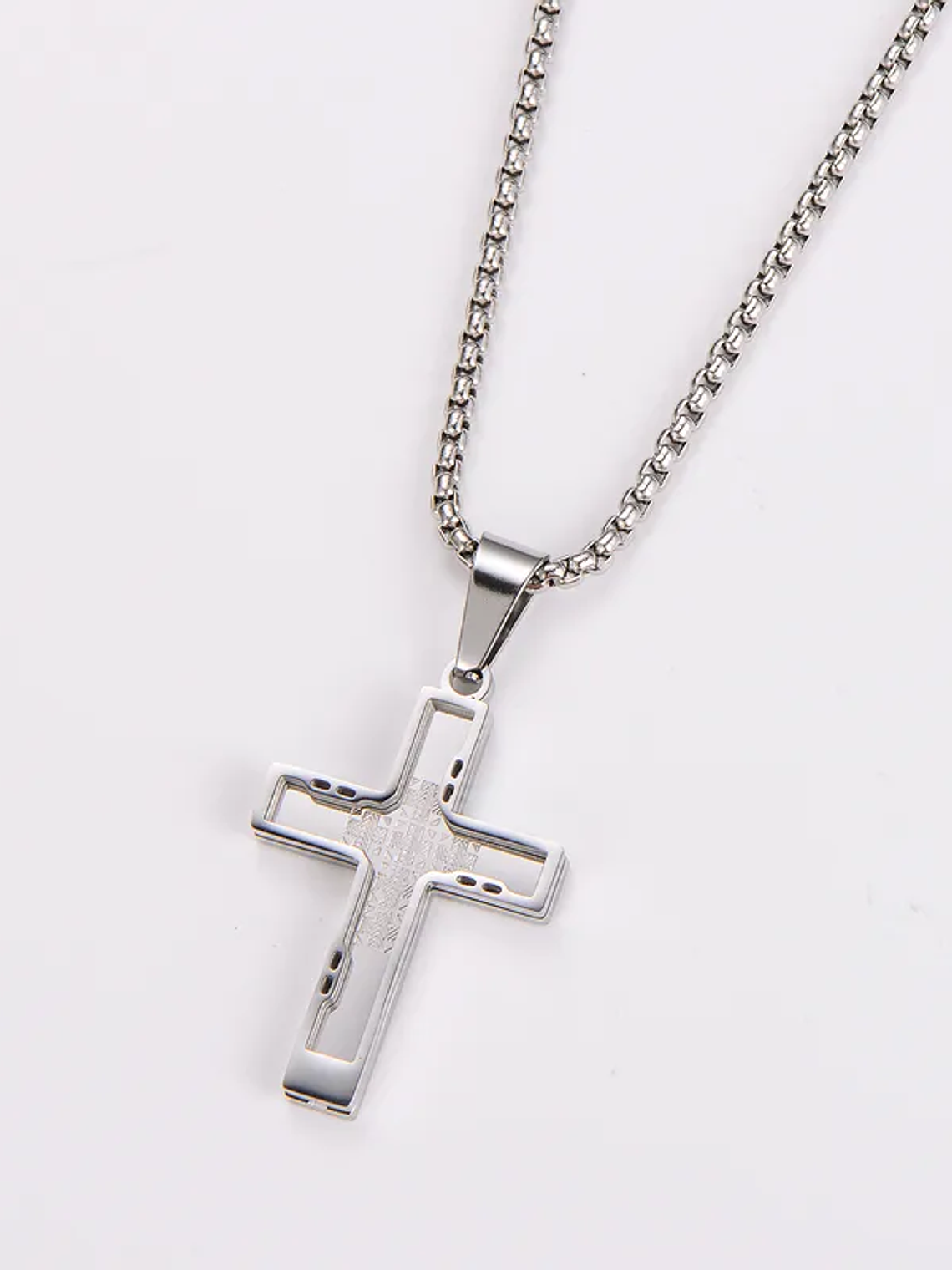 Cadena Cruz Caballero (Dorado, Plateado) 3