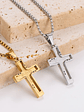 Cadena Cruz Caballero (Dorado, Plateado) - Miniatura 1