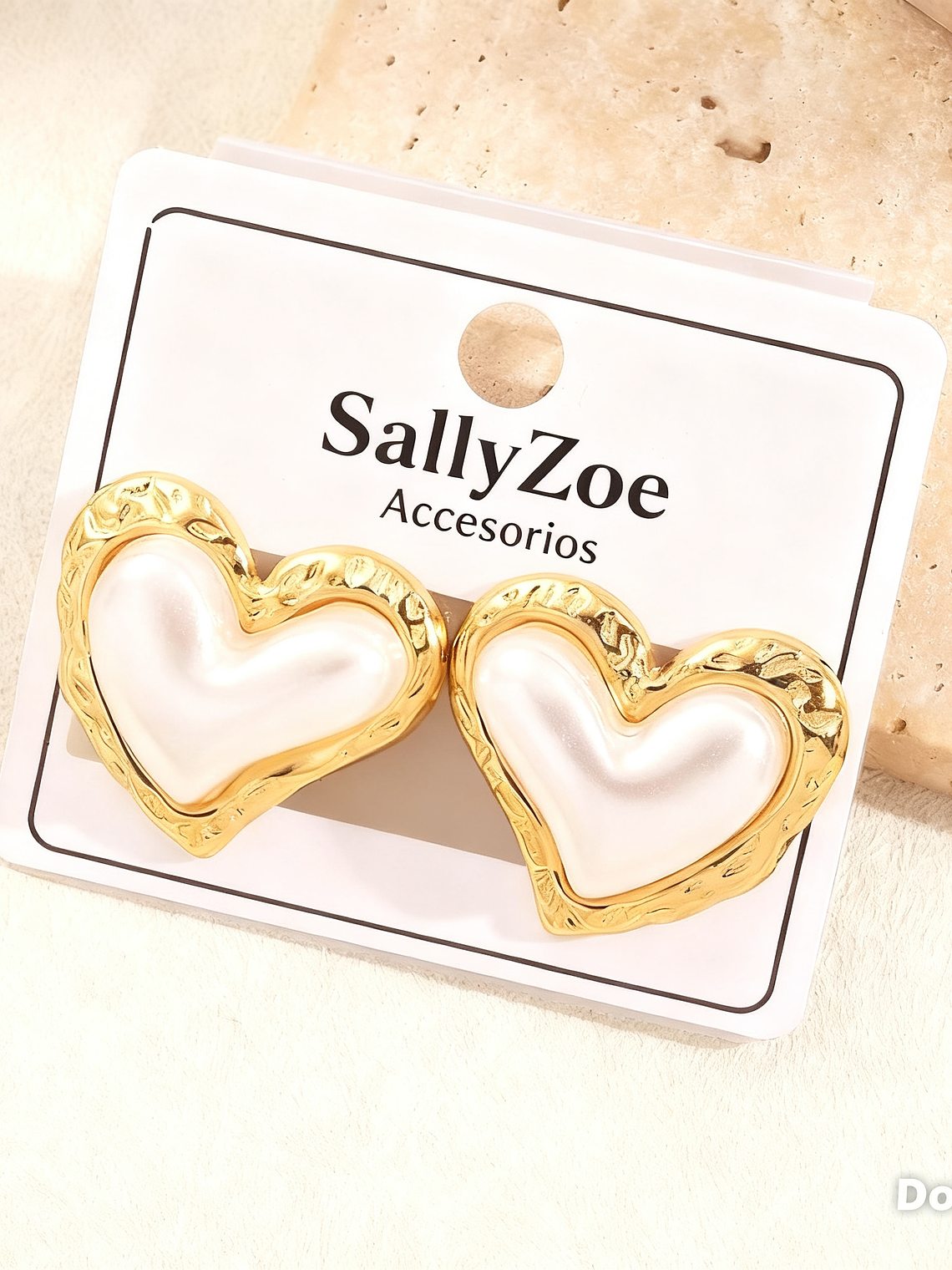 Aros Corazon Nacar  1