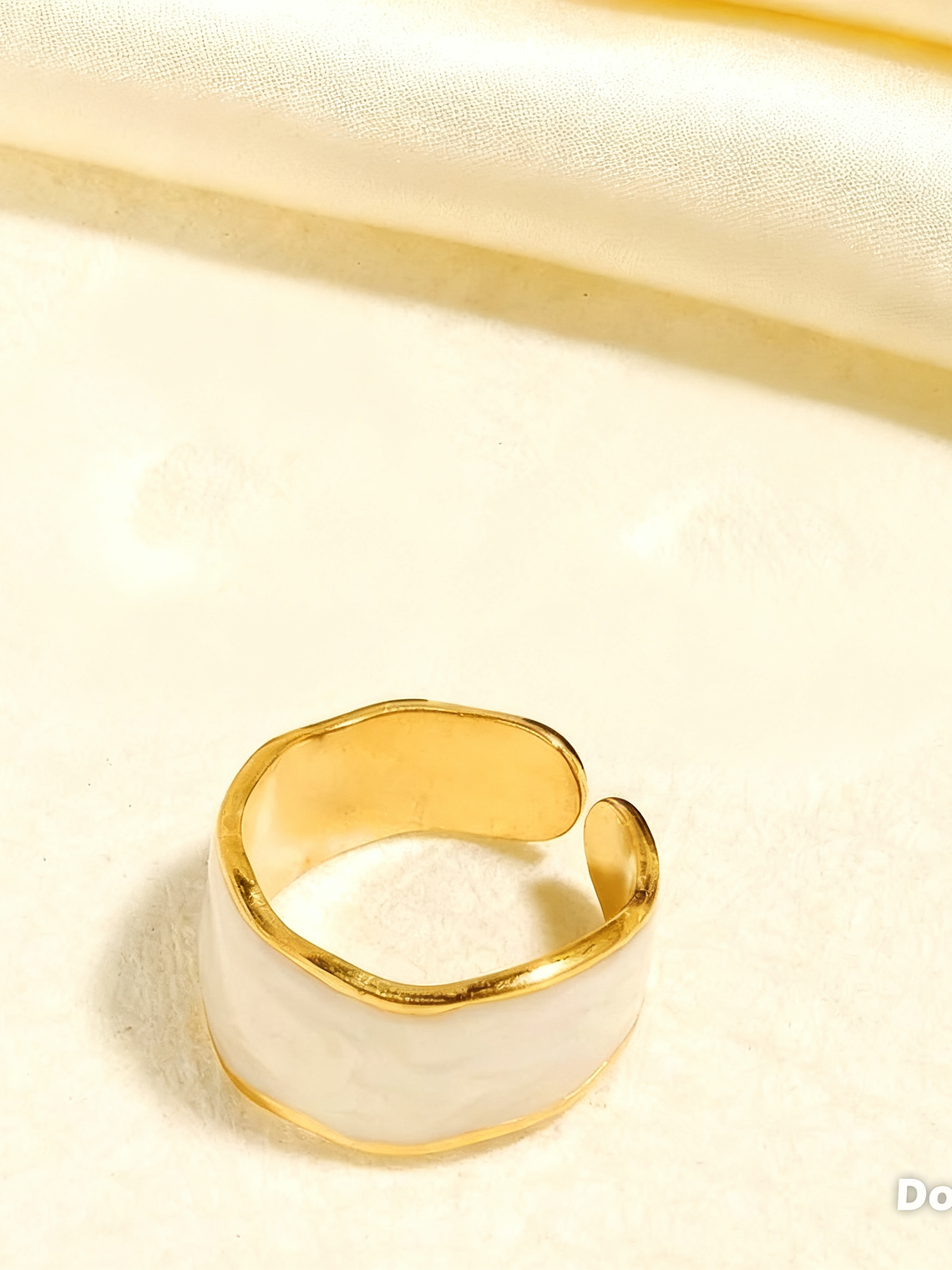 Anillo Ajustable  Nacarado (Blanco, Negro) 3