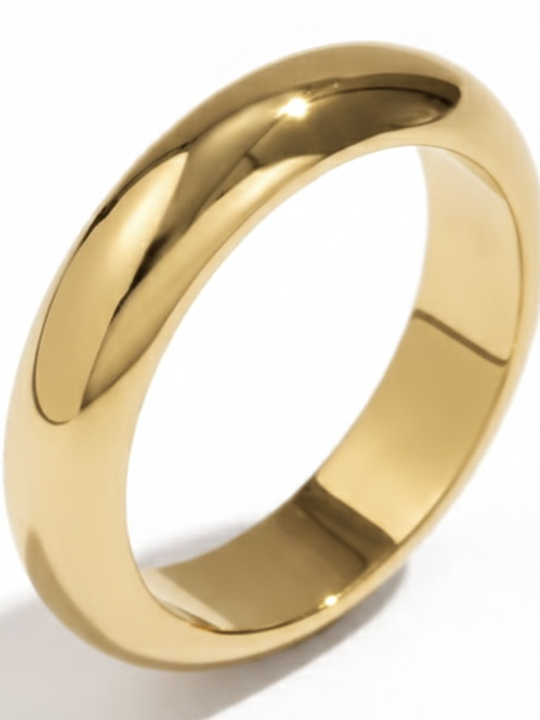 Anillo Banda Plateado N°9 Dorado N°6 2