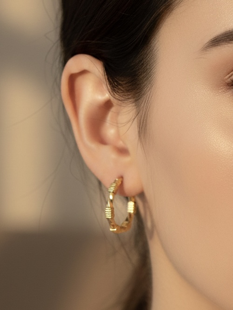 Argollas Torneadas (Doradas) 1