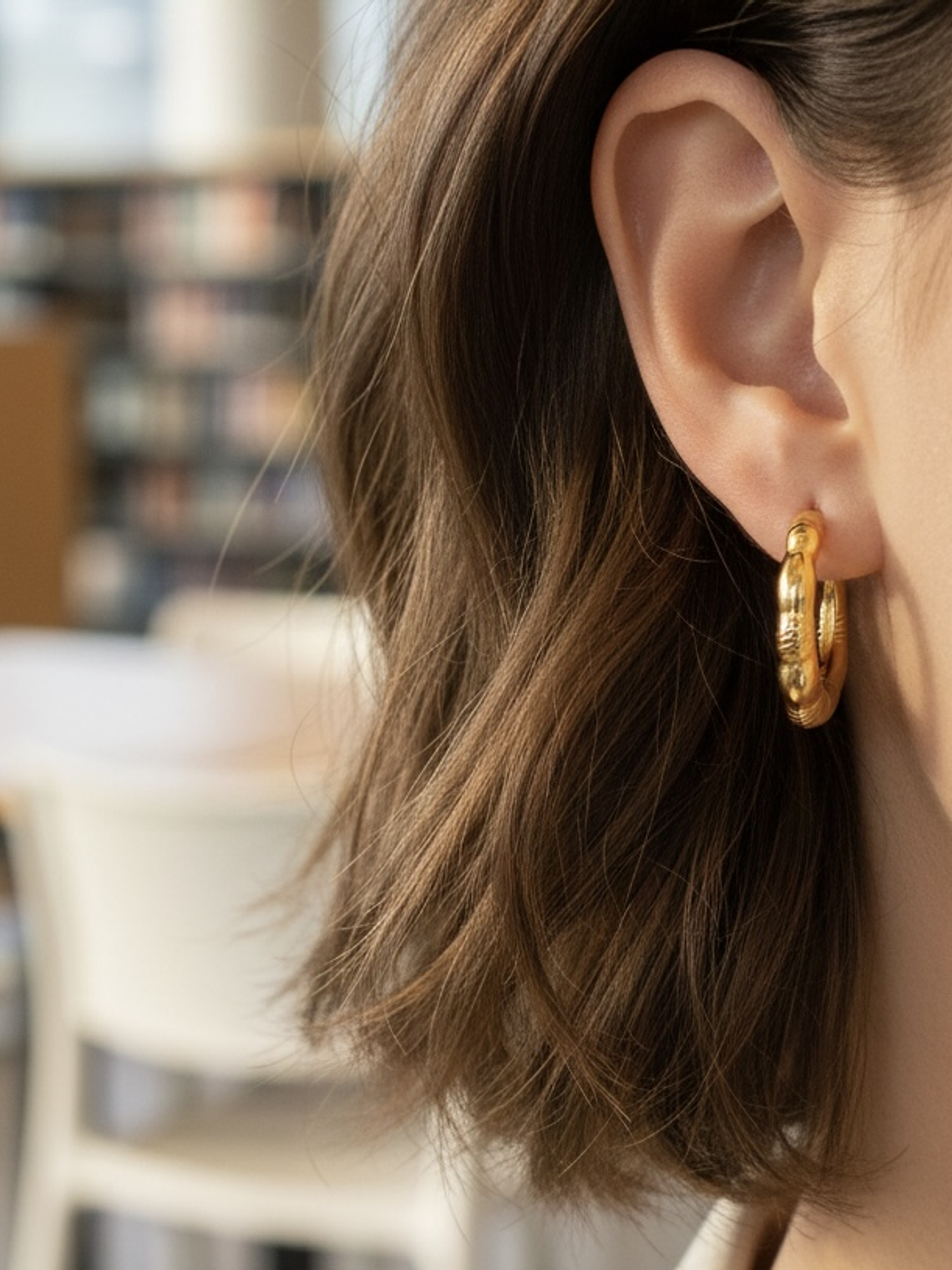 Argollas Circulo Semi-rasgadas (Dorada) 1