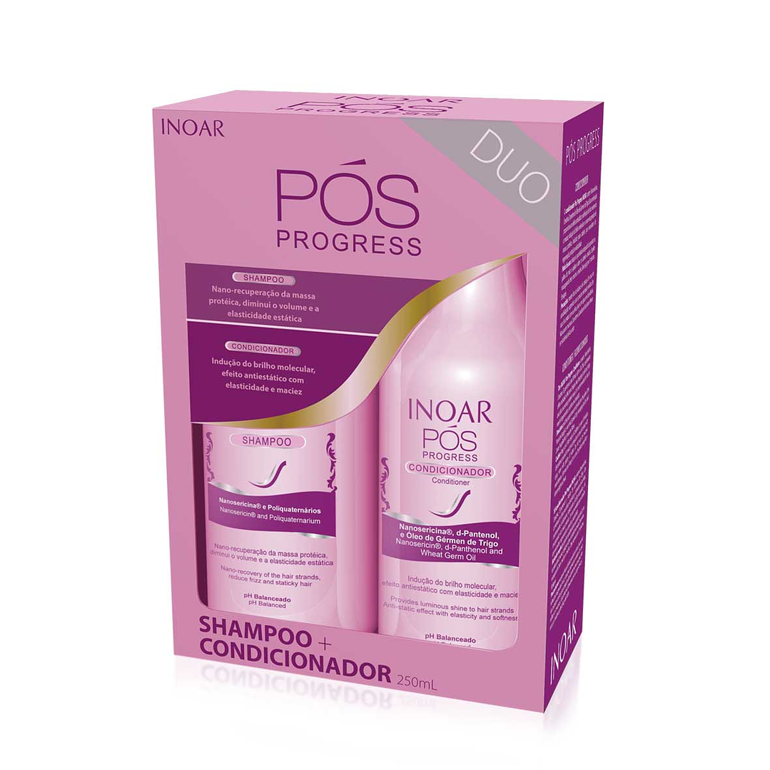 Kit Duo Shampoo + Acondicionador Pos Progress 250 ml (Para el cuidado del Alisado) 1