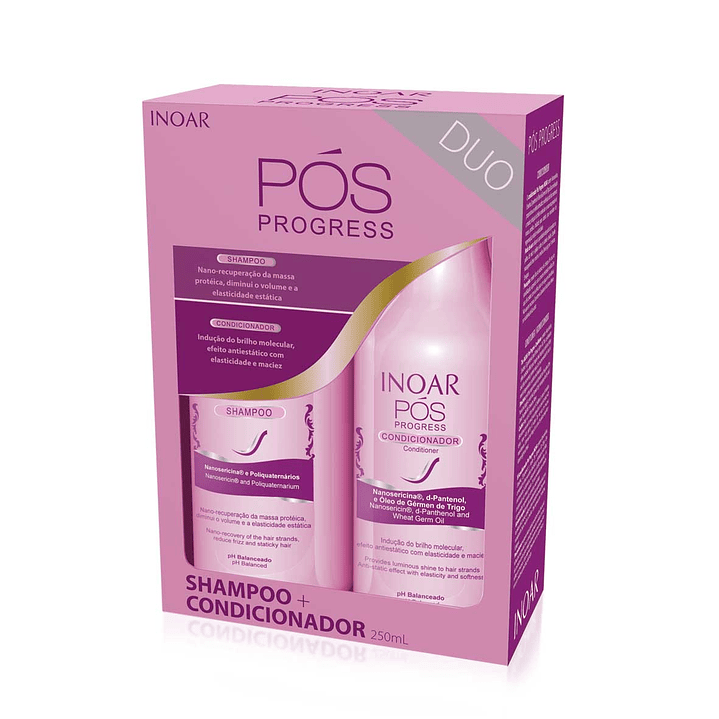 Kit Duo Shampoo + Acondicionador Pos Progress 250 ml (Para el cuidado del Alisado) 1