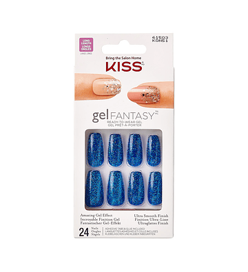 KISS GEL VICTORIA AZUL BRILLANTE 61503 KGN51 TALLA LONG LENT