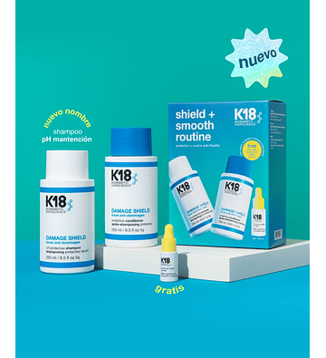 Kit Protección y suavidad rutinas K18: Shampoo + Acondicionador con Aceite (4ml) de regalo 