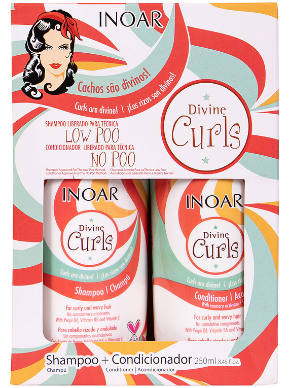 Set Shampoo y Acondicionador para Rizos Divine Curls INOAR