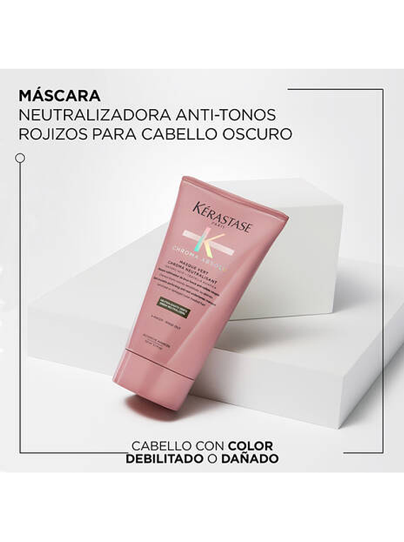 Máscara Neutralizante Cabello con Color Masque Vert Chroma Absolu 150ml