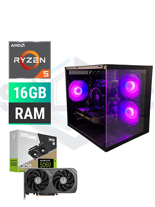 PC Gamer Ryzen 5 5500 + RTX 5060 (8GB) | 16GB RAM | SSD 480GB M.2 | RGB Edition
